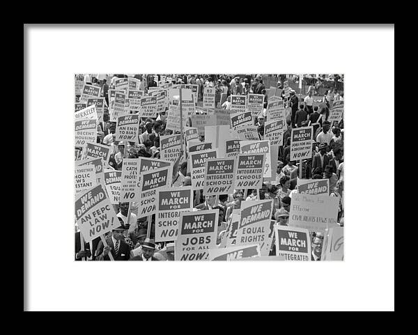 1963 Framed Print featuring the photograph March On Washington For Jobs #2 by Science Source
