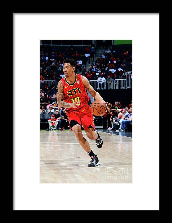 Jaylen Adams Framed Print featuring the photograph Memphis Grizzlies V Atlanta Hawks by Scott Cunningham