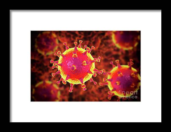 Artwork Framed Print featuring the photograph Mers Coronavirus #2 by Kateryna Kon/science Photo Library