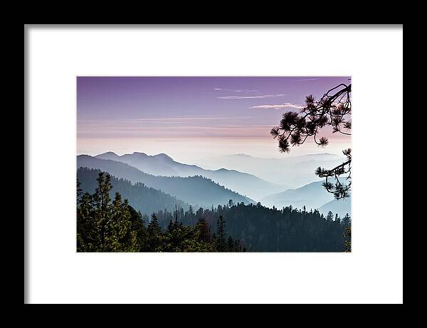 Scenics Framed Print featuring the photograph Mist On The Sierra Nevada Mountains #2 by Pgiam