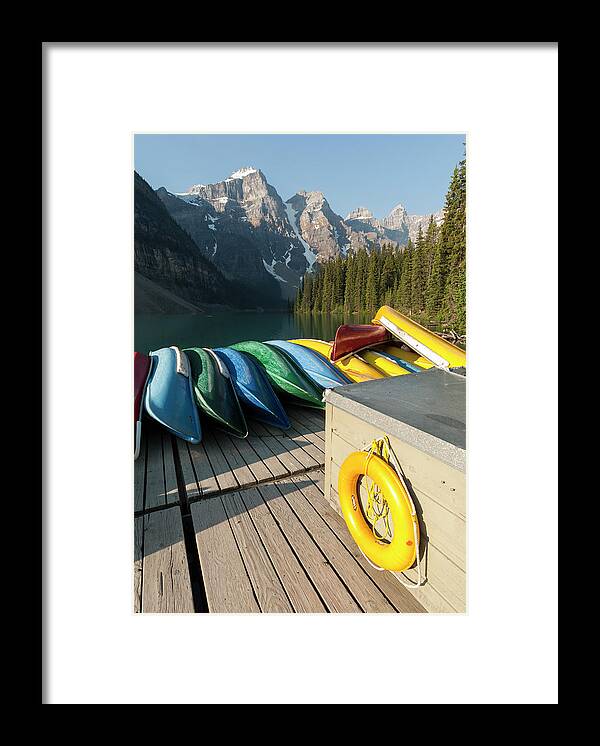 Scenics Framed Print featuring the photograph Moraine Lake And Valley Of Ten Peaks #2 by John Elk Iii