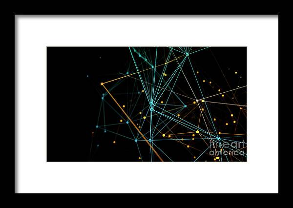 Network Framed Print featuring the photograph Network Connections #2 by Jesper Klausen/science Photo Library