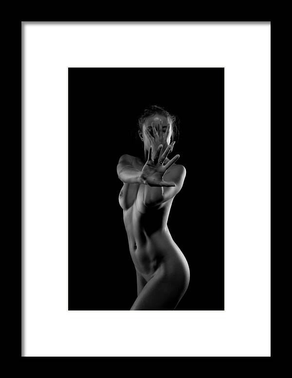 Black Framed Print featuring the photograph Nude Art #2 by Tran Van Truong