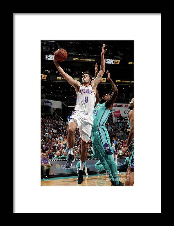 Nba Pro Basketball Framed Print featuring the photograph Oklahoma City Thunder V Charlotte by Kent Smith