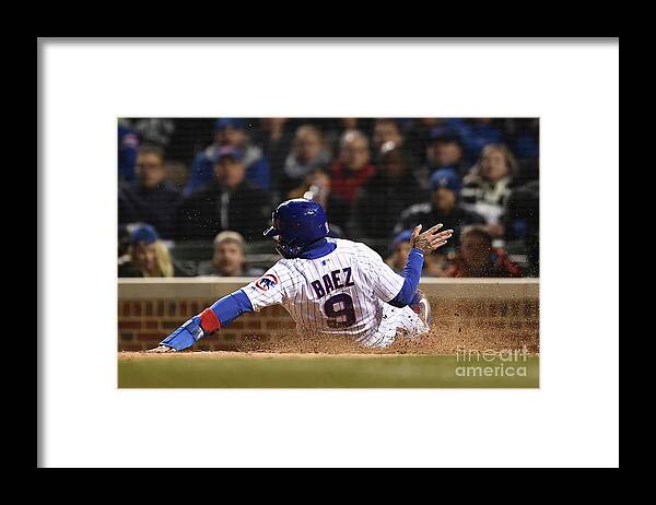 People Framed Print featuring the photograph Pittsburgh Pirates V Chicago Cubs by Stacy Revere