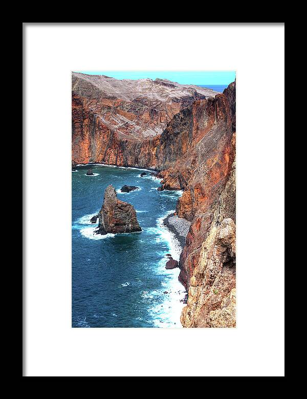 Tranquility Framed Print featuring the photograph Portugal, View Of Volcanic Peninsula Of #2 by Westend61