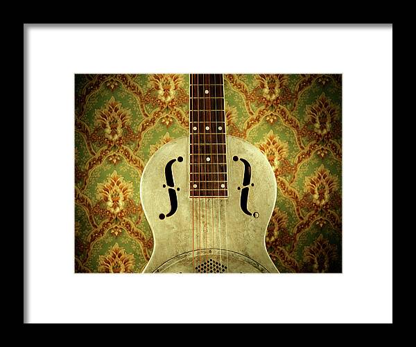Music Framed Print featuring the photograph Resonator Guitar #2 by Bns124
