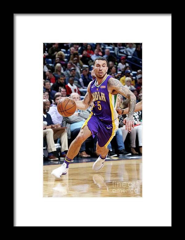 Mike James Framed Print featuring the photograph Sacramento Kings V New Orleans Pelicans by Layne Murdoch