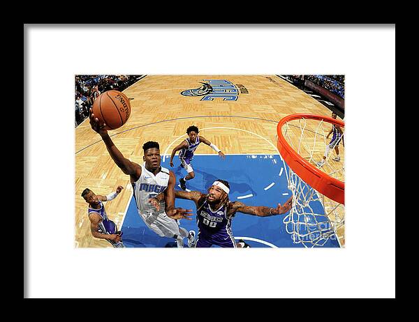 Mohamed Bamba Framed Print featuring the photograph Sacramento Kings V Orlando Magic #2 by Fernando Medina