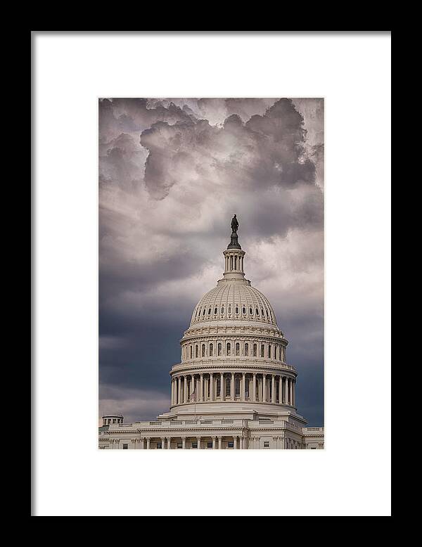 Washington Dc Framed Print featuring the photograph Storm Brewing #2 by Robert Fawcett