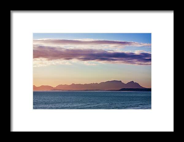 Scenics Framed Print featuring the photograph Table Mountain At Sunset #2 by Jesus Villalba