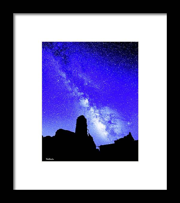 2018 Framed Print featuring the photograph The Milky Way Over the Crest House by Tim Kathka