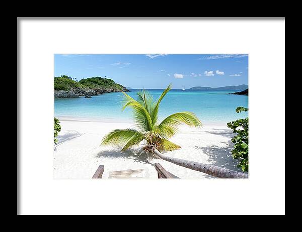 Water's Edge Framed Print featuring the photograph Tropical Beach #2 by M.m. Sweet