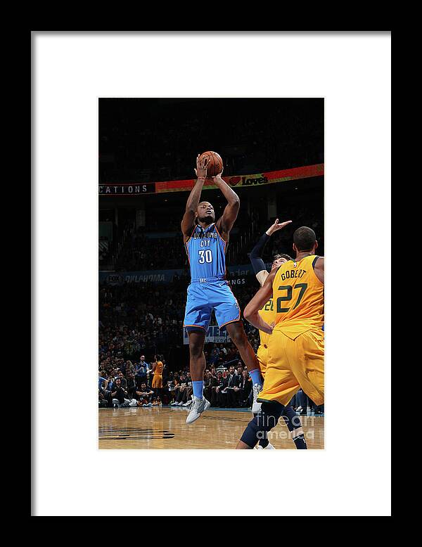 Nba Pro Basketball Framed Print featuring the photograph Utah Jazz V Oklahoma City Thunder by Zach Beeker