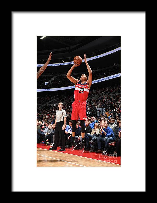 Otto Porter Jr Framed Print featuring the photograph Washington Wizards V Detroit Pistons by Chris Schwegler