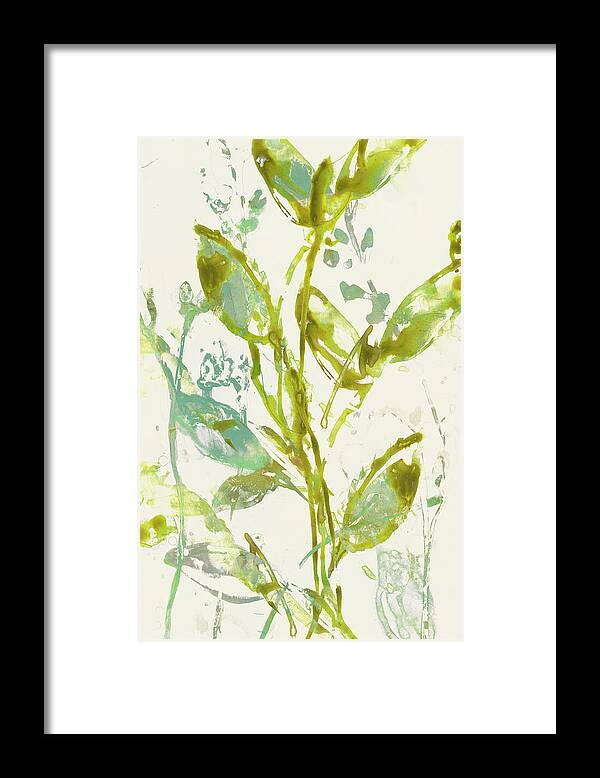 Abstract Framed Print featuring the painting Watercolor Leaves I #2 by Jennifer Goldberger