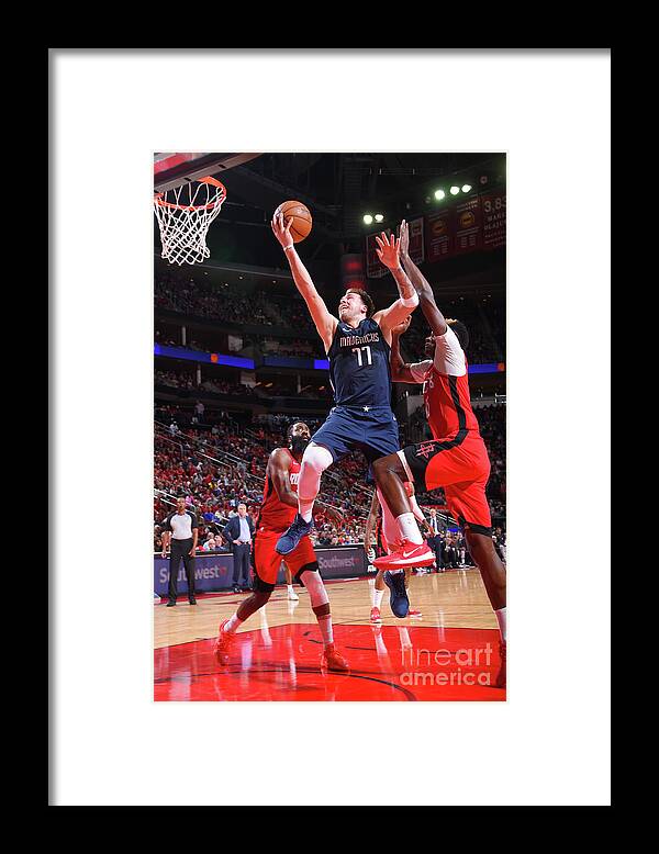 Nba Pro Basketball Framed Print featuring the photograph Dallas Mavericks V Houston Rockets by Bill Baptist