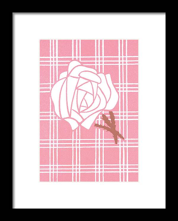 Background Framed Print featuring the drawing Rose #20 by CSA Images
