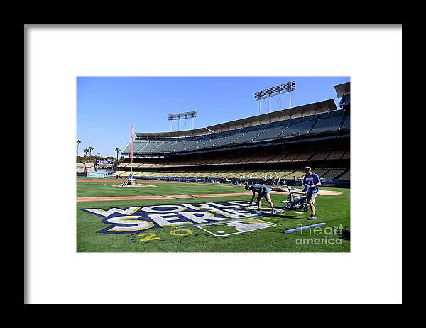 American League Baseball Framed Print featuring the photograph 2017 World Series Previews - Los by Harry How