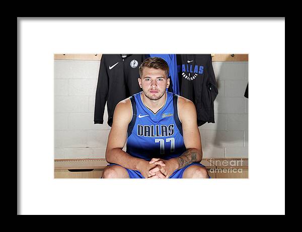 Luka Doncic Framed Print featuring the photograph 2018 Nba Rookie Photo Shoot by Nathaniel S. Butler
