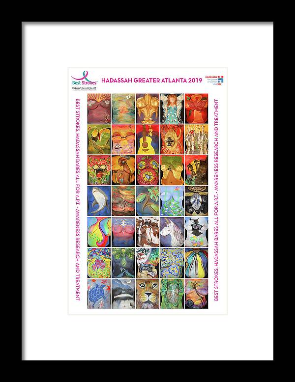 Hadassah Greater Atlanta Framed Print featuring the photograph 2019 Commemorative Best Strokes Poster by Best Strokes - Formerly Breast Strokes - Hadassah Greater Atlanta