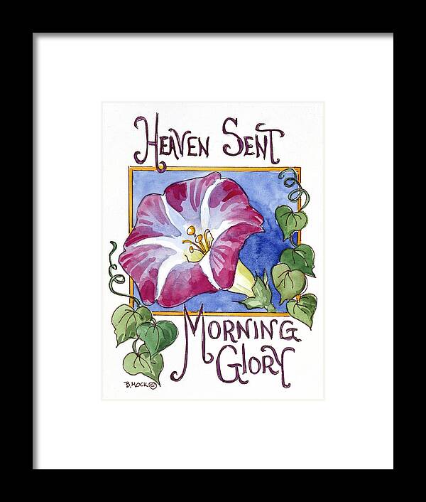 Heaven Sent Mornning Glory-seed Packet Framed Print featuring the painting 2089 Heaven Sent Mornning Glory-seed Packet by Barbara Mock