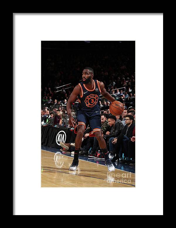 Tim Hardaway Jr Framed Print featuring the photograph Brooklyn Nets V New York Knicks #21 by Nathaniel S. Butler
