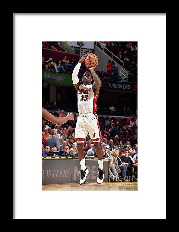 Kendrick Nunn Framed Print featuring the photograph Miami Heat V Cleveland Cavaliers #21 by David Liam Kyle