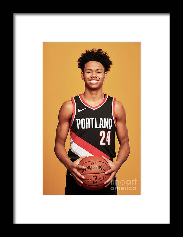 Anfernee Simons Framed Print featuring the photograph 2018 Nba Rookie Photo Shoot by Jennifer Pottheiser