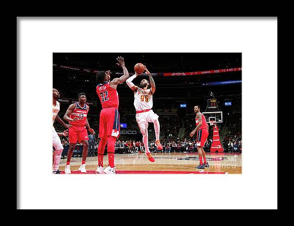 Nba Pro Basketball Framed Print featuring the photograph Atlanta Hawks V Washington Wizards by Ned Dishman