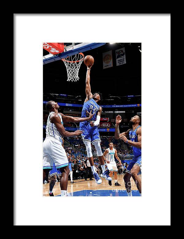 Nba Pro Basketball Framed Print featuring the photograph Charlotte Hornets V Orlando Magic by Fernando Medina