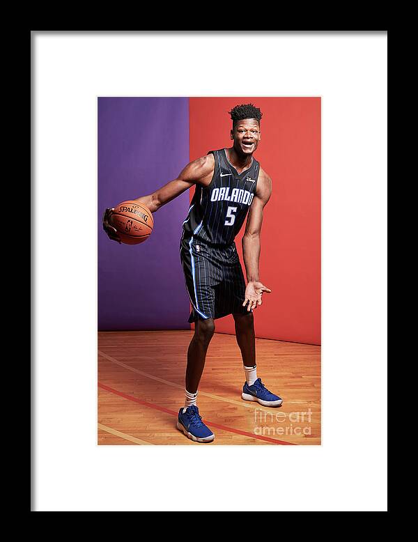 Mo Bamba Framed Print featuring the photograph 2018 Nba Rookie Photo Shoot #234 by Jennifer Pottheiser