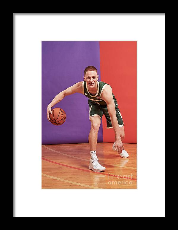 Donte Divencenzo Framed Print featuring the photograph 2018 Nba Rookie Photo Shoot #239 by Jennifer Pottheiser