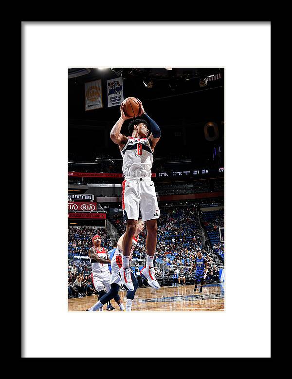 Nba Pro Basketball Framed Print featuring the photograph Washington Wizards V Orlando Magic by Fernando Medina