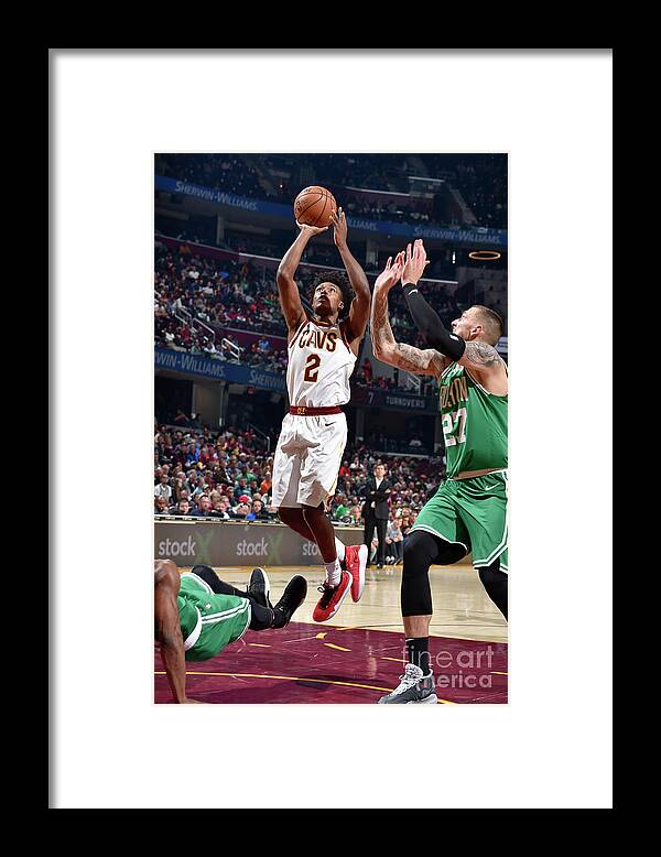 Collin Sexton Framed Print featuring the photograph Boston Celtics V Cleveland Cavaliers by David Liam Kyle