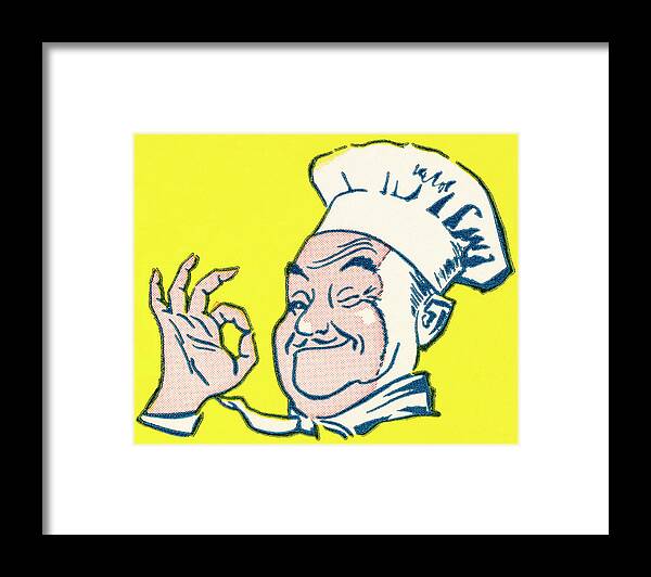 Accessories Framed Print featuring the drawing Chef #25 by CSA Images