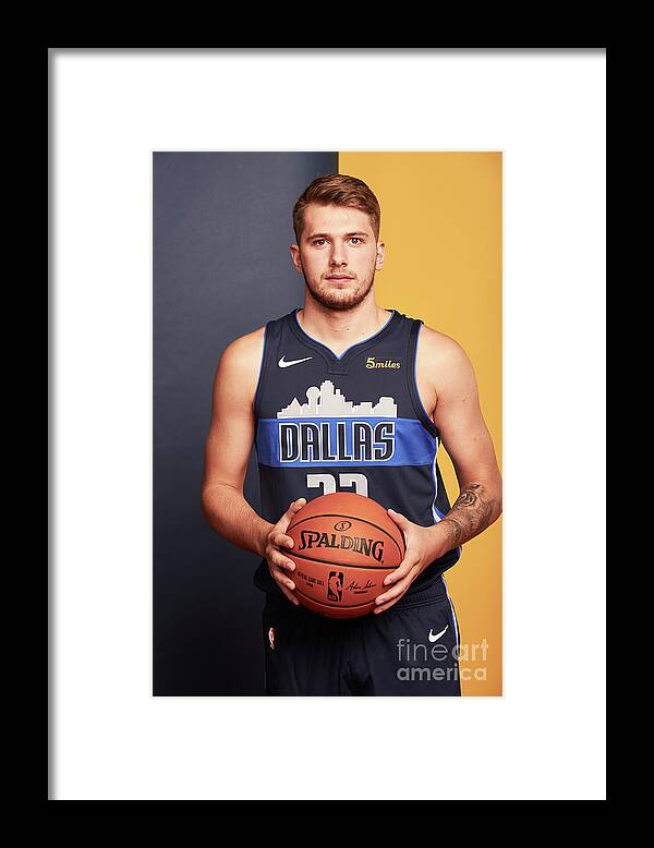 Luka Doncic Framed Print featuring the photograph 2018 Nba Rookie Photo Shoot by Jennifer Pottheiser