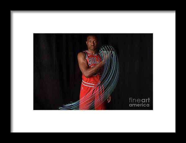 Wendell Carter Jr Framed Print featuring the photograph 2018 Nba Rookie Photo Shoot #26 by Brian Babineau