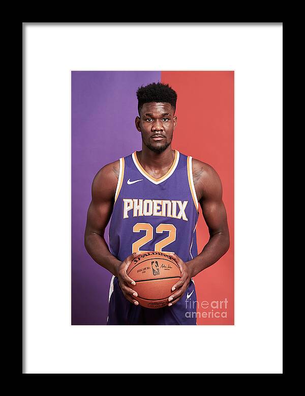Deandre Ayton Framed Print featuring the photograph 2018 Nba Rookie Photo Shoot by Jennifer Pottheiser
