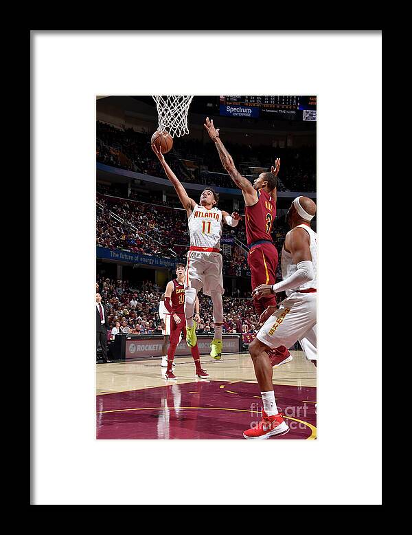 Trae Young Framed Print featuring the photograph Atlanta Hawks V Cleveland Cavaliers by David Liam Kyle