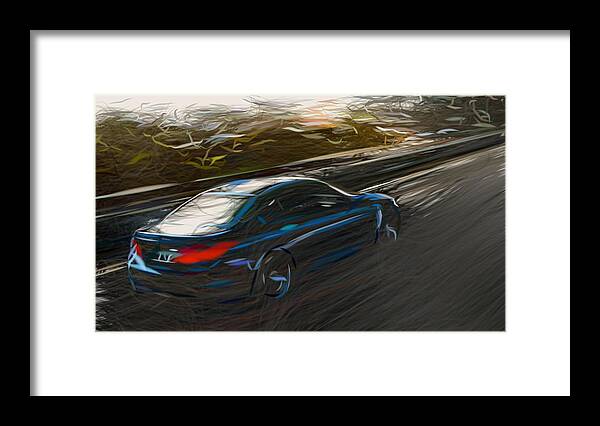 Bmw Framed Print featuring the digital art BMW M5 Draw #27 by CarsToon Concept