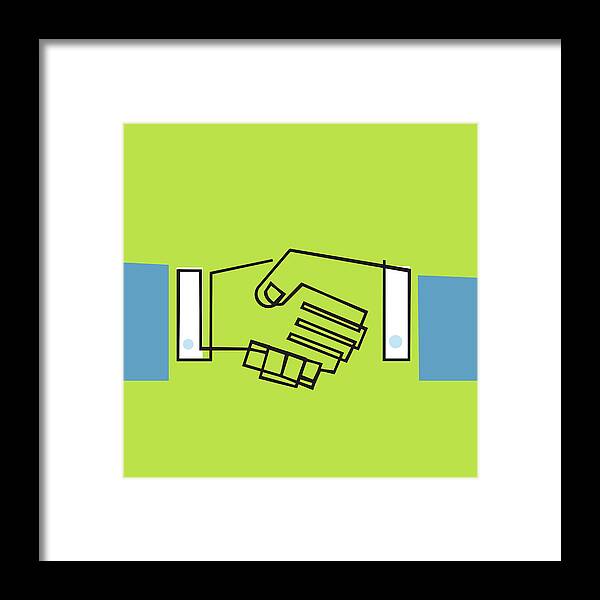 Agree Framed Print featuring the drawing Handshake #27 by CSA Images