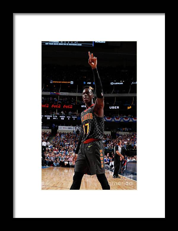 Dennis Schroder Framed Print featuring the photograph Atlanta Hawks V Dallas Mavericks by Danny Bollinger