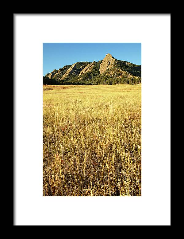 Scenics Framed Print featuring the photograph Boulder Colorado Flatirons #3 by Beklaus