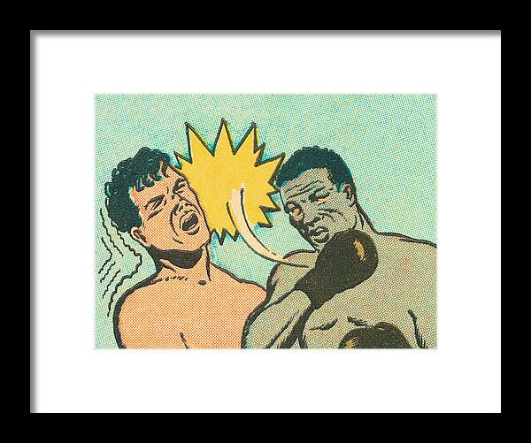 Action Framed Print featuring the drawing Boxing #3 by CSA Images
