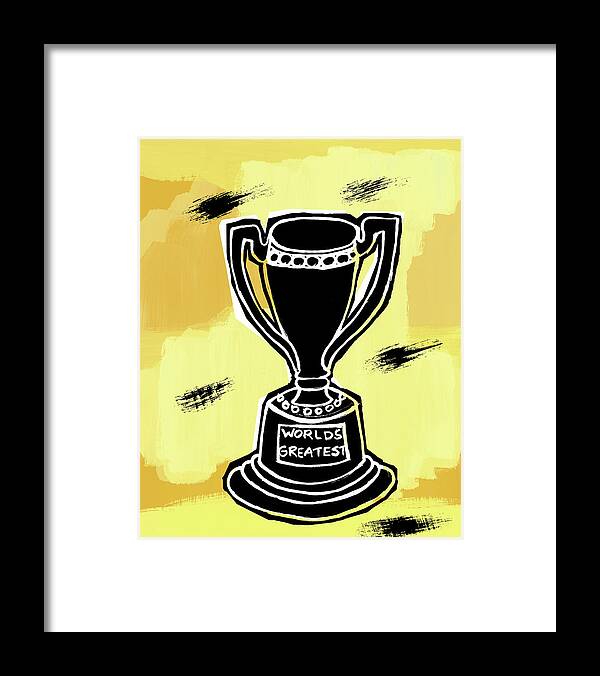 Accomplish Framed Print featuring the drawing Championship Cup #3 by CSA Images
