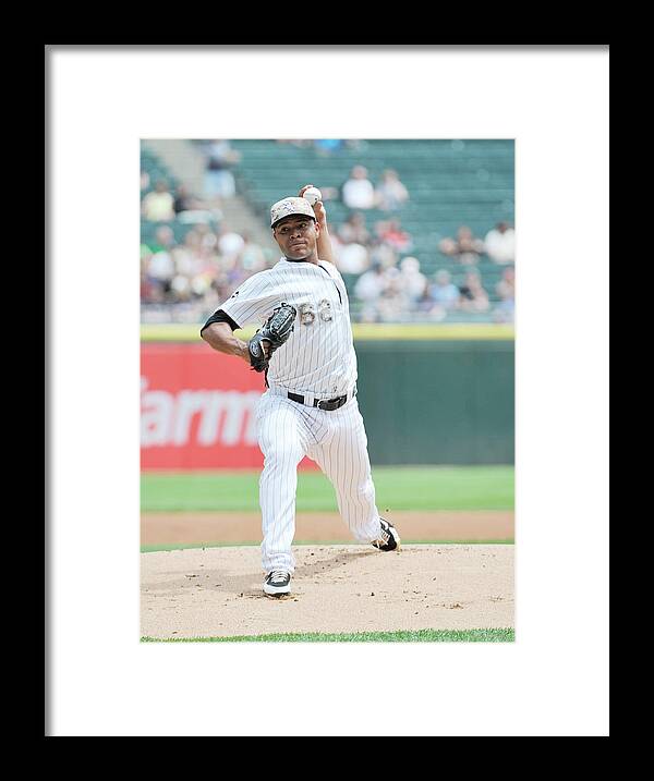 American League Baseball Framed Print featuring the photograph Cleveland Indians V Chicago White Sox by David Banks