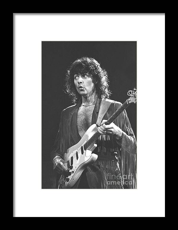 Deep Purple Framed Print featuring the photograph Deep Purple Richie Blackmore #1 by Concert Photos