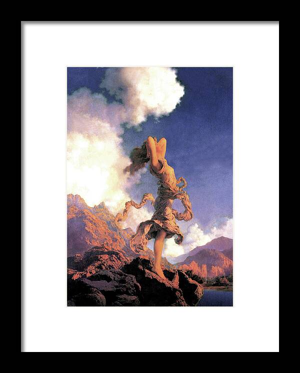 Clouds Framed Print featuring the painting Ecstasy by Maxfield Parrish