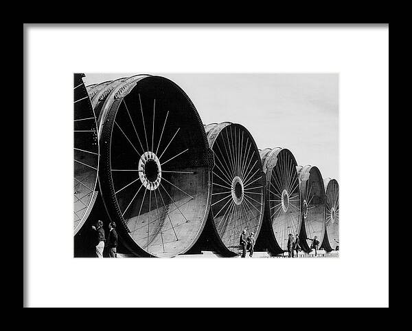 Cross Section Framed Print featuring the photograph Fort Peck Dam #3 by Margaret Bourke-White